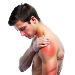 Man suffering from shoulder pain