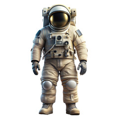 Astronaut in space suit on transparent background