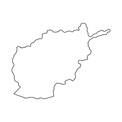 Afghanistan outline map