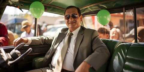 Propaganda promoting Hosni Mubarak during Eid alFitr celebrations in Egypt. Concept Politics in...