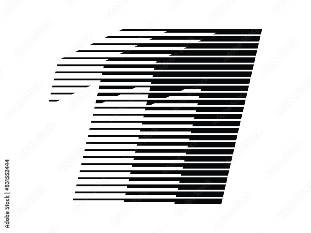 Poster number 1 with abstract line pattern