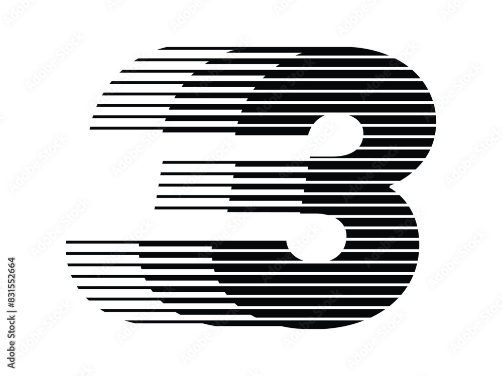 Poster number 3 with abstract line pattern