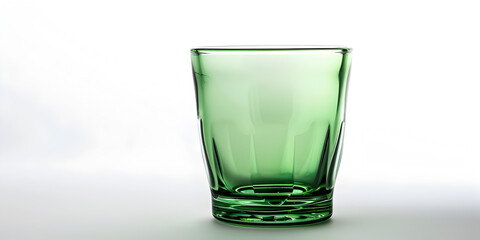 Green plastic glass isolated on white background 
Isolated green glass on white background. silhouette concept
