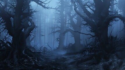 The dark and mysterious forest