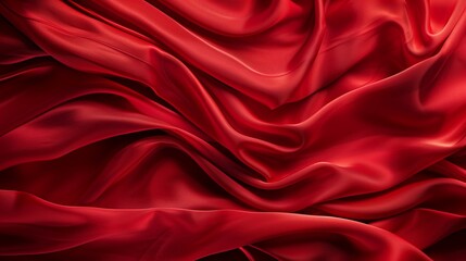 Obraz premium Texture background of a silk cloth with a red color draped elegantly