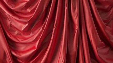 Obraz premium Texture background of a silk cloth with a red color draped elegantly