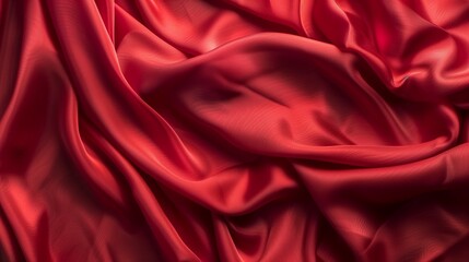 Obraz premium Texture background of a silk cloth with a red color with gentle lighting