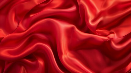 Obraz premium Texture background of a silk cloth with a red color with gentle lighting