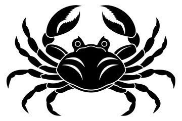 crab silhouette vector illustration