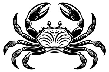 crab silhouette vector illustration