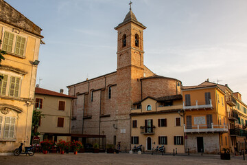 June 22nd 2023, San Benedetto del Tronto, Italy. The old city centre at sunset.