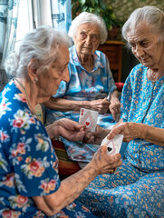 pensioners playing cards