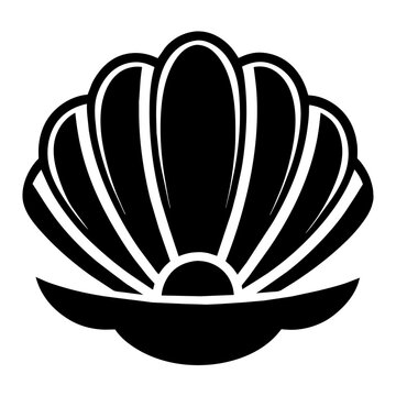 recommend clip art: Clamshell SVG Vector icon, black and white, Clamshell 