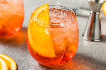 Refreshing Cold Italian Aperol Spritz Cocktail