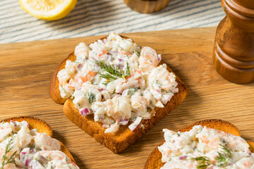 Cold Shrimp Toast Skagen on Bread