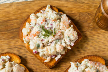 Cold Shrimp Toast Skagen on Bread