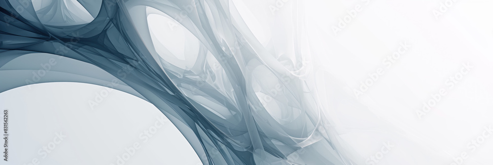 Poster smooth grey lines and shapes on a white background creating a minimalistic and modern design. presen