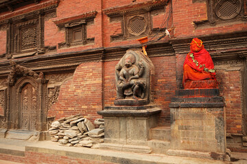 Buddhist temple in old city of Bhaktapur, Nepal