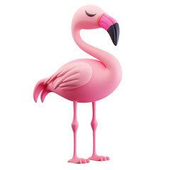 Flamingo 3d realistic render icon.