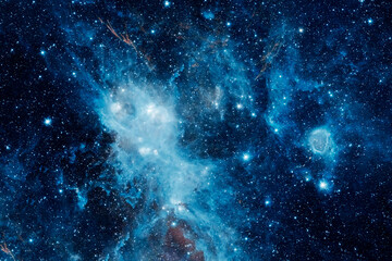 Beautiful blue space. Elements of this image furnished by NASA