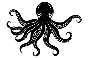 octopus silhouette vector illustration