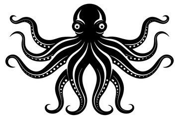 octopus silhouette vector illustration