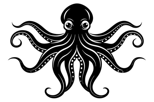 recommend clip art: octopus silhouette vector illustration