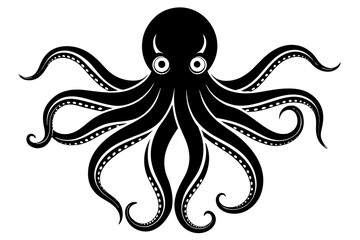 octopus silhouette vector illustration