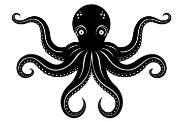 octopus silhouette vector illustration
