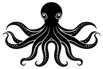 octopus silhouette vector illustration