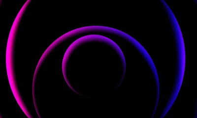 Abstract background with gradient neon circles