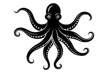 octopus silhouette vector illustration