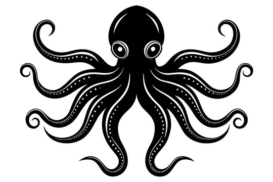 recommend clip art: octopus silhouette vector illustration