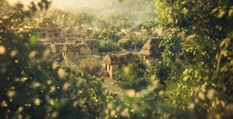An interactive VR tour of a prehistoric village allowing users to see and learn about daily life in the distant past.