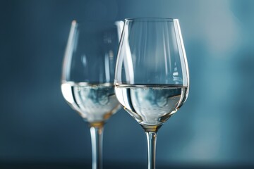 Global Economy Celebrated with Wine Glasses