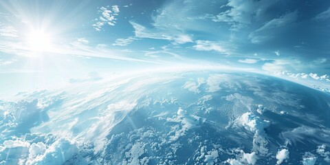 Fototapeta premium Global Economy and Climate Change Visualization