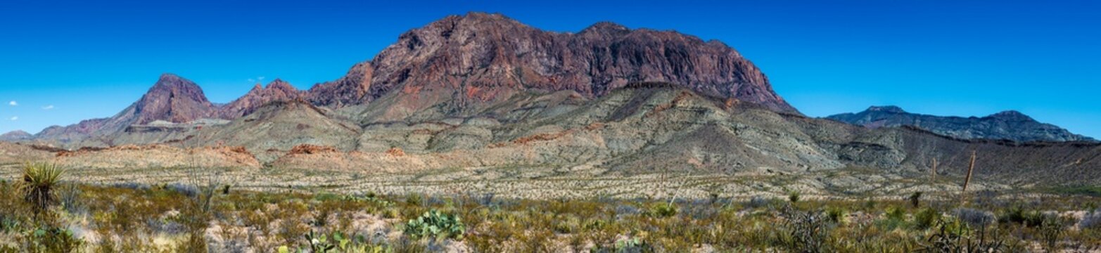 Panoramic view of the Chisos mountains
