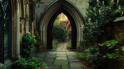 Archway entrance to the church