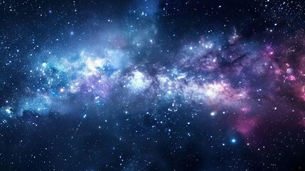 Fototapeta na wymiar Universe Panorama: Stars and Galaxies in Space