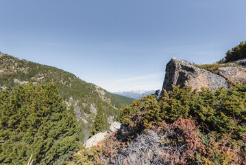 Obraz premium Spring landscapes in the Pyrenees mountains in Andorra