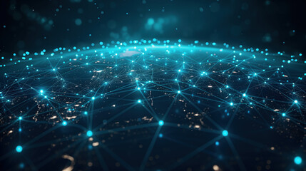 Obraz premium Modern technology concept showing a web of connections