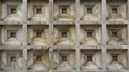 Decorative Patterned Cinder Block Wall
