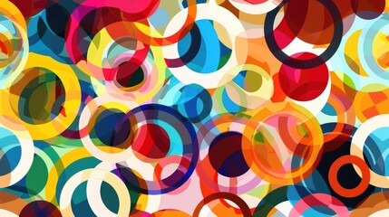 Artistic Representation of Multicolor Circles
