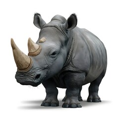 isolated rhinoceros