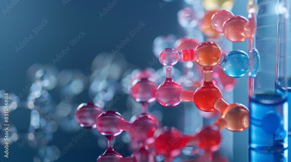 Poster a stacked bar chart illustrating the distribution of functional groups within a chemical compound ai