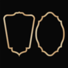 Decorative lines borders, Luxury design elements, Gold Frames Designs