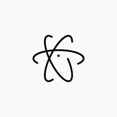 atom nuclear molecular science icon