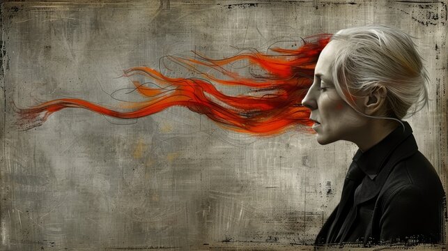 Concept art of a human brain exploding with knowledge and creativity. Bright colors.