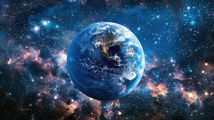 Obraz premium Deep Space and Galaxies: Starry Night Sky Collage