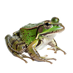 Common water frog isolated on transparent background, cut out, png